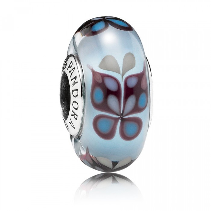 Pandora Beads Murano Glass Blue Butterfly Butterfly Charm