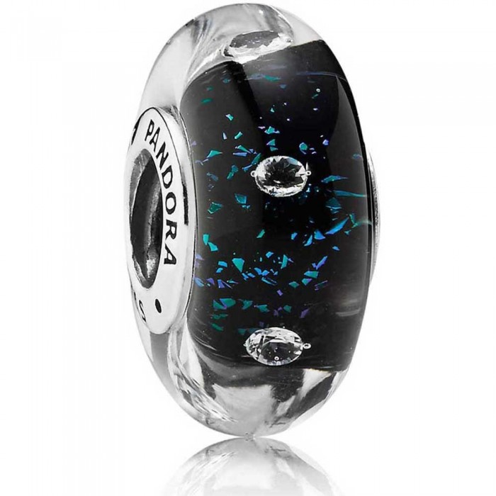 Pandora Beads Murano Glass Midnight Blue Fizzle Charm