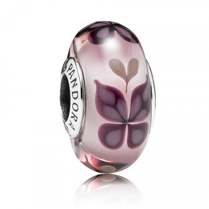 Pandora Beads Murano Glass Pink Butterfly Butterfly Charm