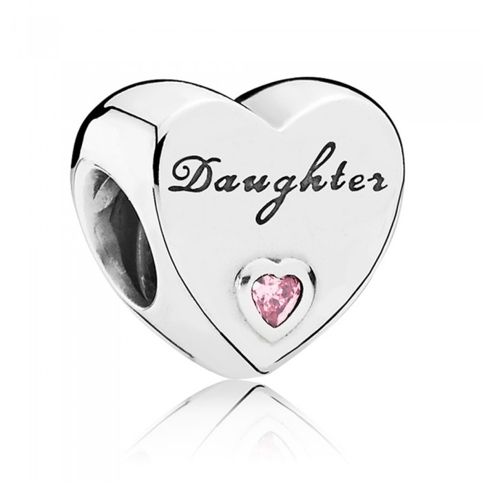 Pandora Charm Pink Daughters Love Family