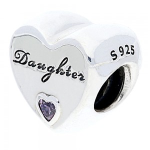 Pandora Charm Pink Daughters Love Family