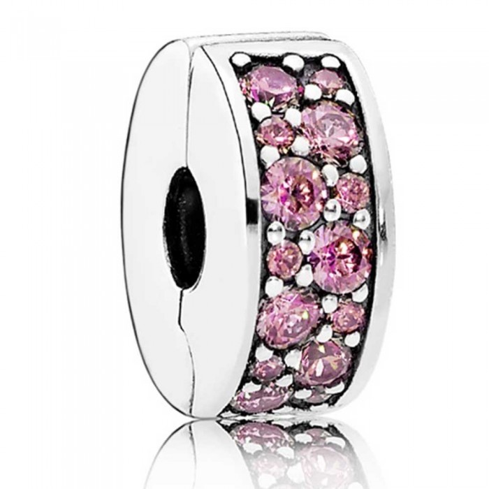 Pandora Clips Oriental Bloom Honeysuckle Pink Shining Elegance Floral