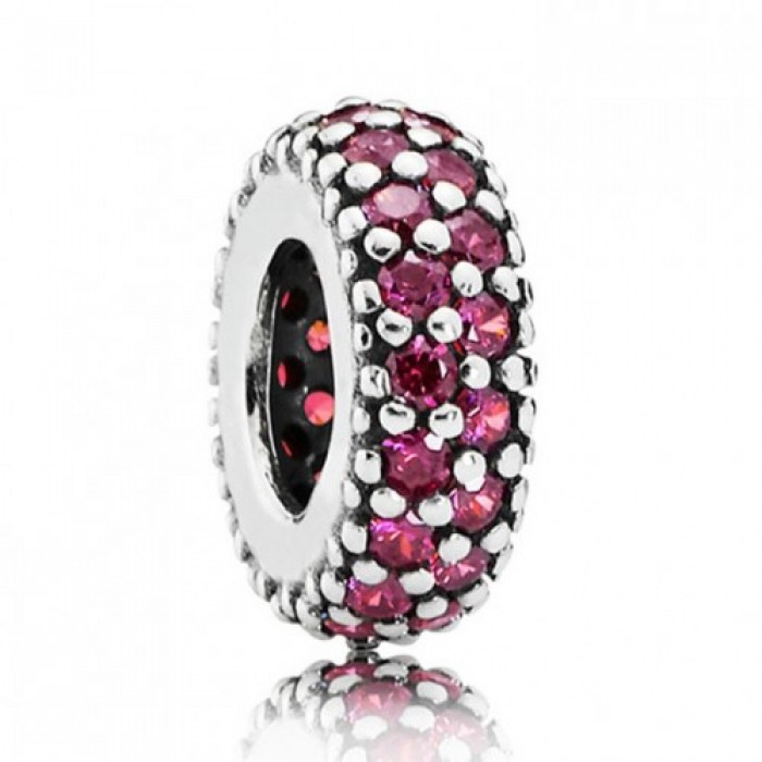 Pandora Spacers Red Silver