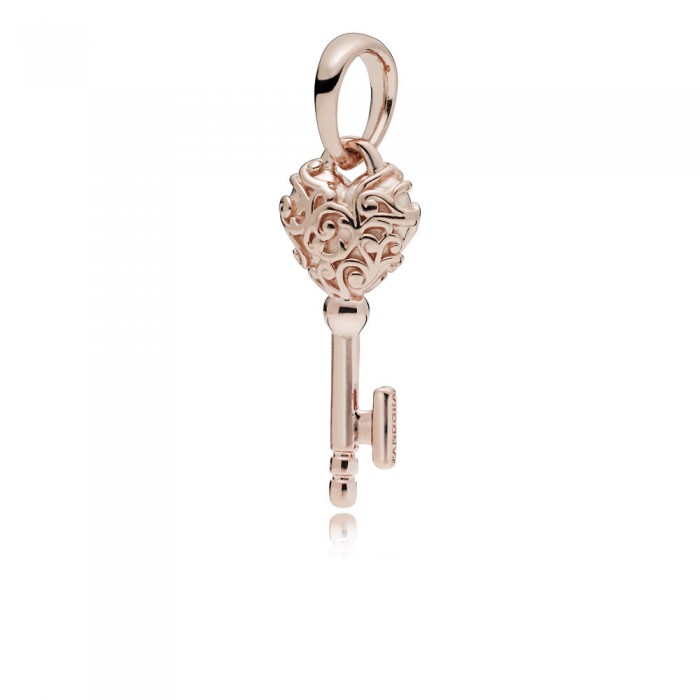 Pandora Necklace Regal Key Pendant Rose
