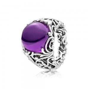 Pandora Ring Regal Dazzling Beauty Purple CZ