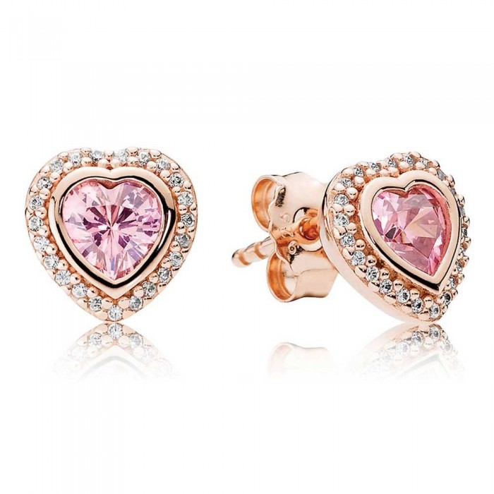 Pandora Earring Pink Love Stud Rose Gold