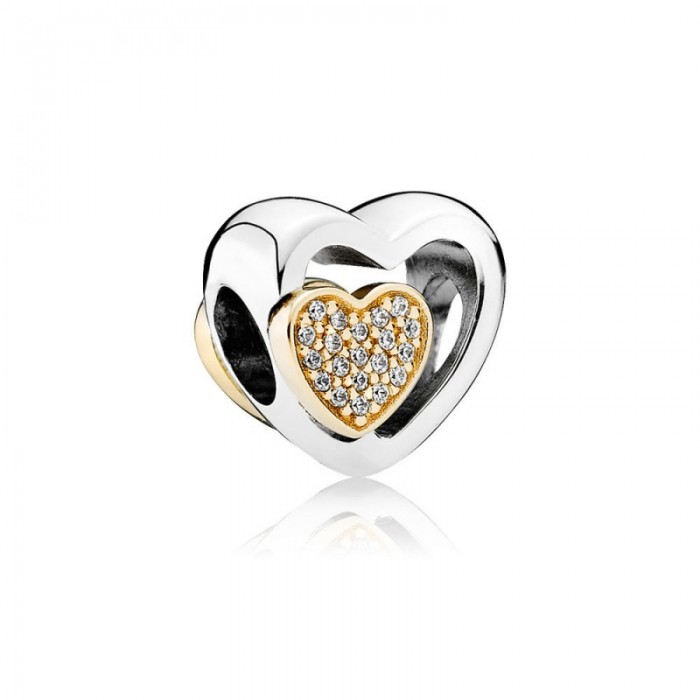 Pandora Charm Joined Together Clear CZ KD