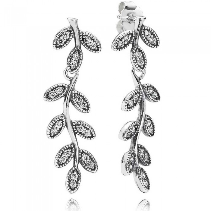 Pandora Earring Leaf Droppers Nature