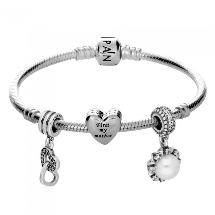 Pandora Bracelet First My Mother Forever My Friend Family Complete