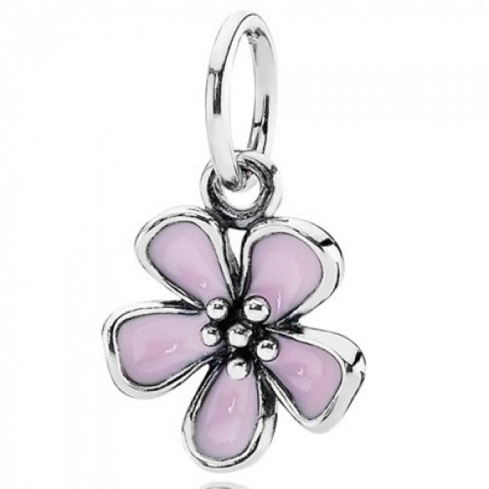 Pandora Necklace Cherry Blossom Flower Pendant 925 Silver