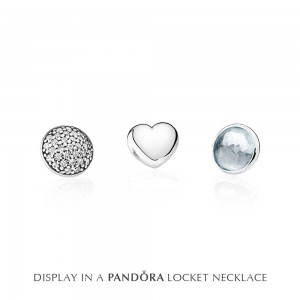 Pandora Necklace Silver March Petite Memories Birthstone Locket