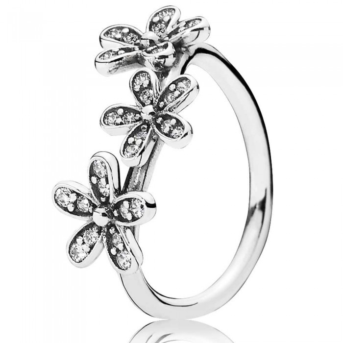 Pandora Ring Triple Daisy Floral